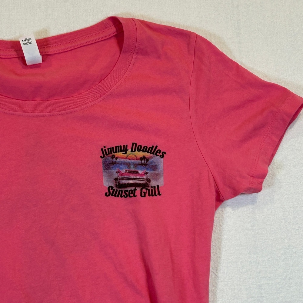Jimmy Doodles Will Dance for Biscuits and Gravy Pink Graphic Tee L Funny - Picture 4 of 7